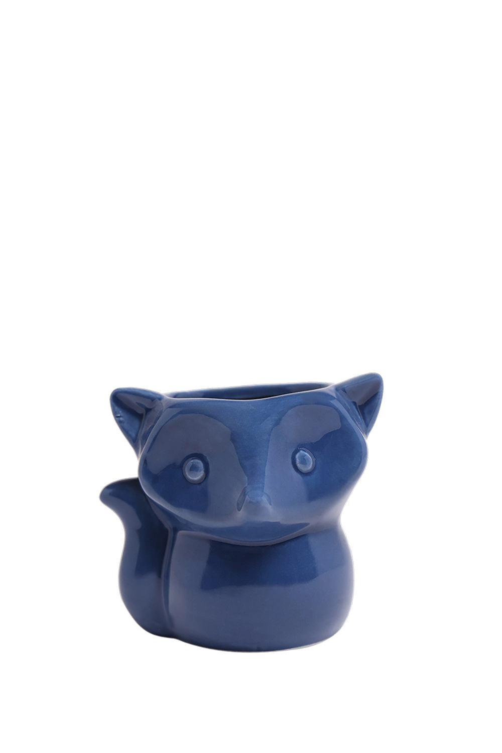 Blue Ceramic Indoor Plant Pot for Succulents - Fox - handmade by Chive Studio Toronto