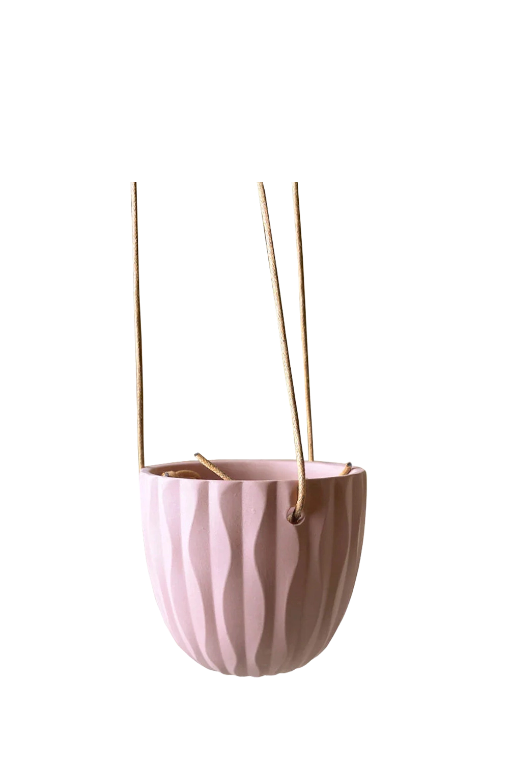Clay Terracotta Ceramic Modern Hanging Planter - Virago - handmade by Chive Studio Toronto