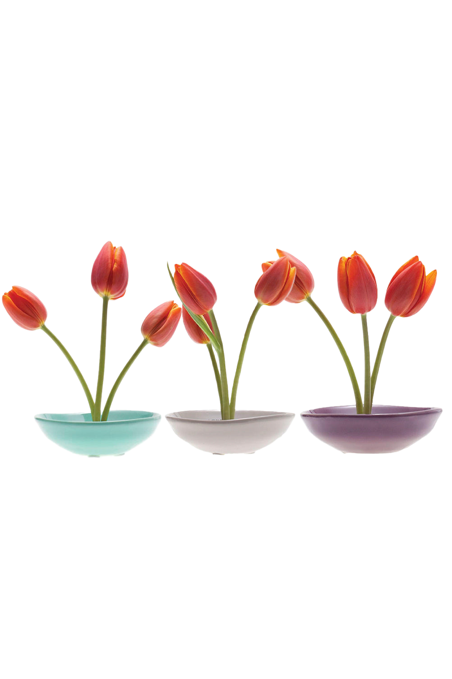 Multicolour Ceramic Dish for Ikebana Kenzans - UFO - handmade by Chive Studio Toronto
