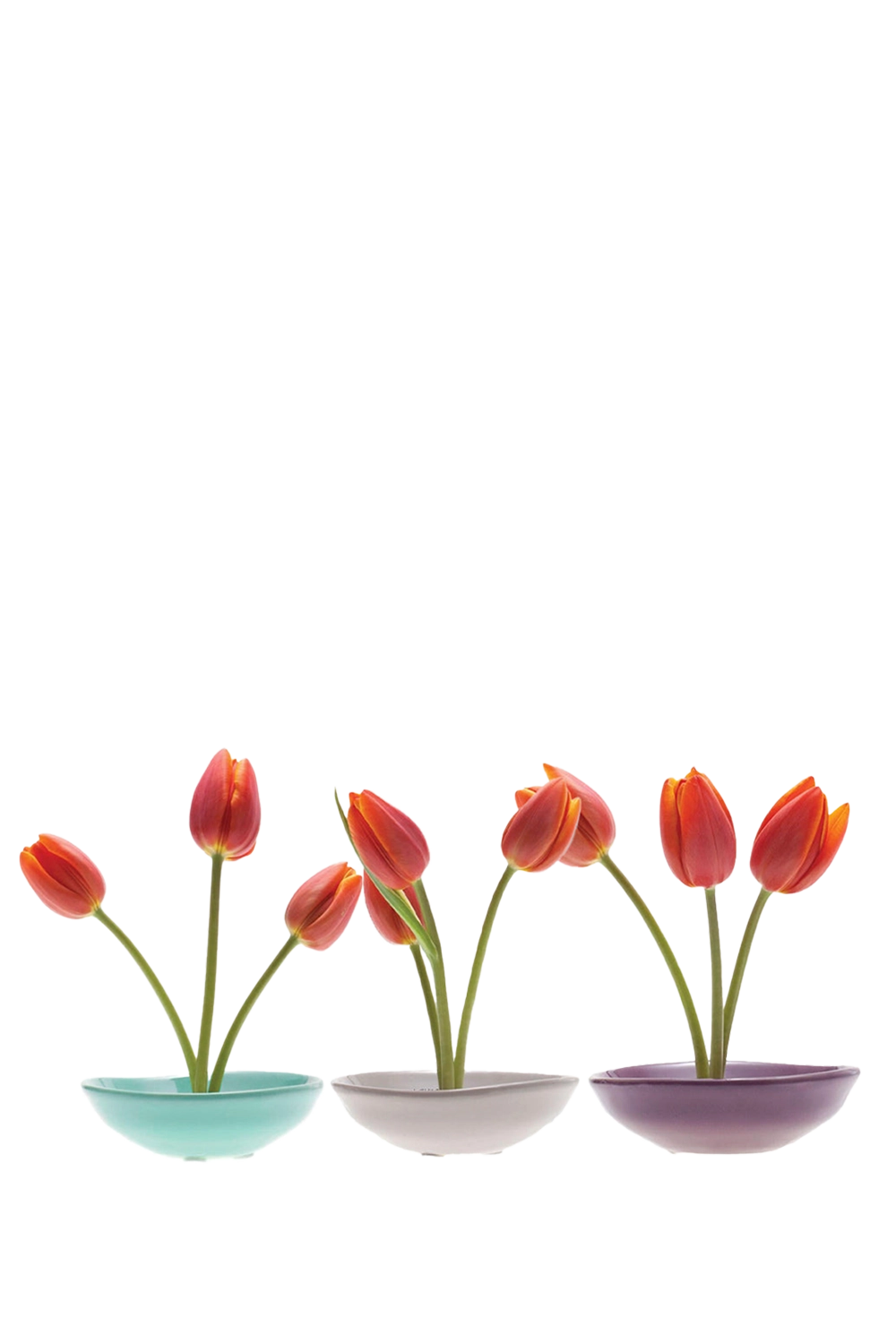 Multicolour Ceramic Dish for Ikebana Kenzans - UFO - handmade by Chive Studio Toronto