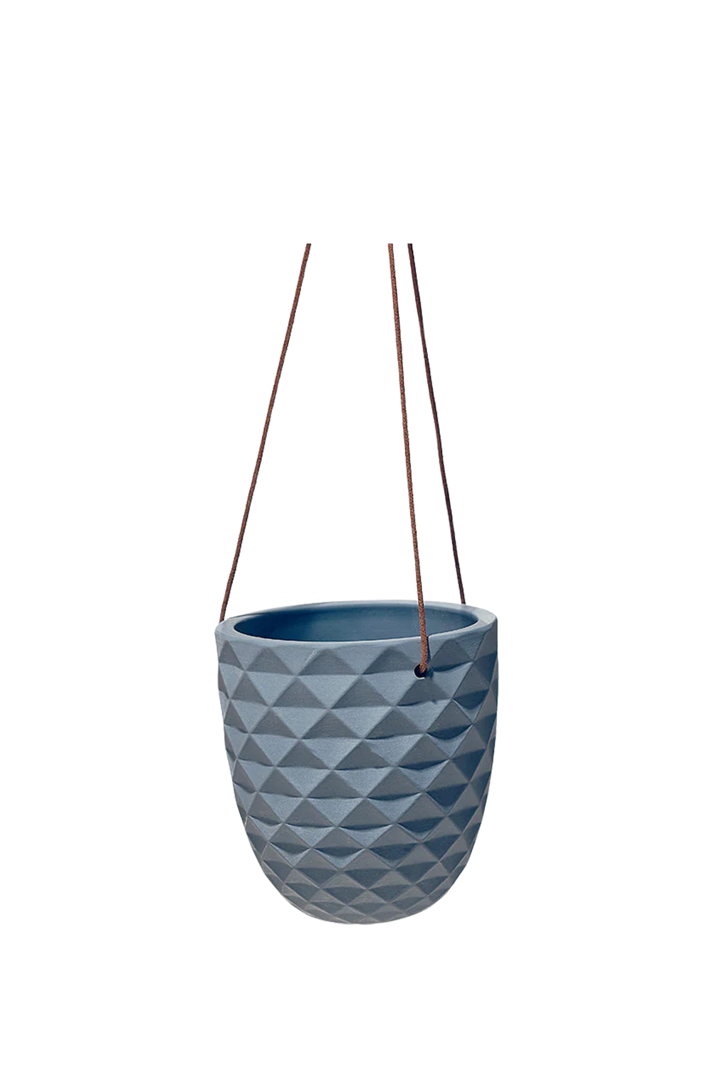 Blue Grey Porcelain Modern Hanging Planter - Thimble - handmade by Chive Studio Toronto