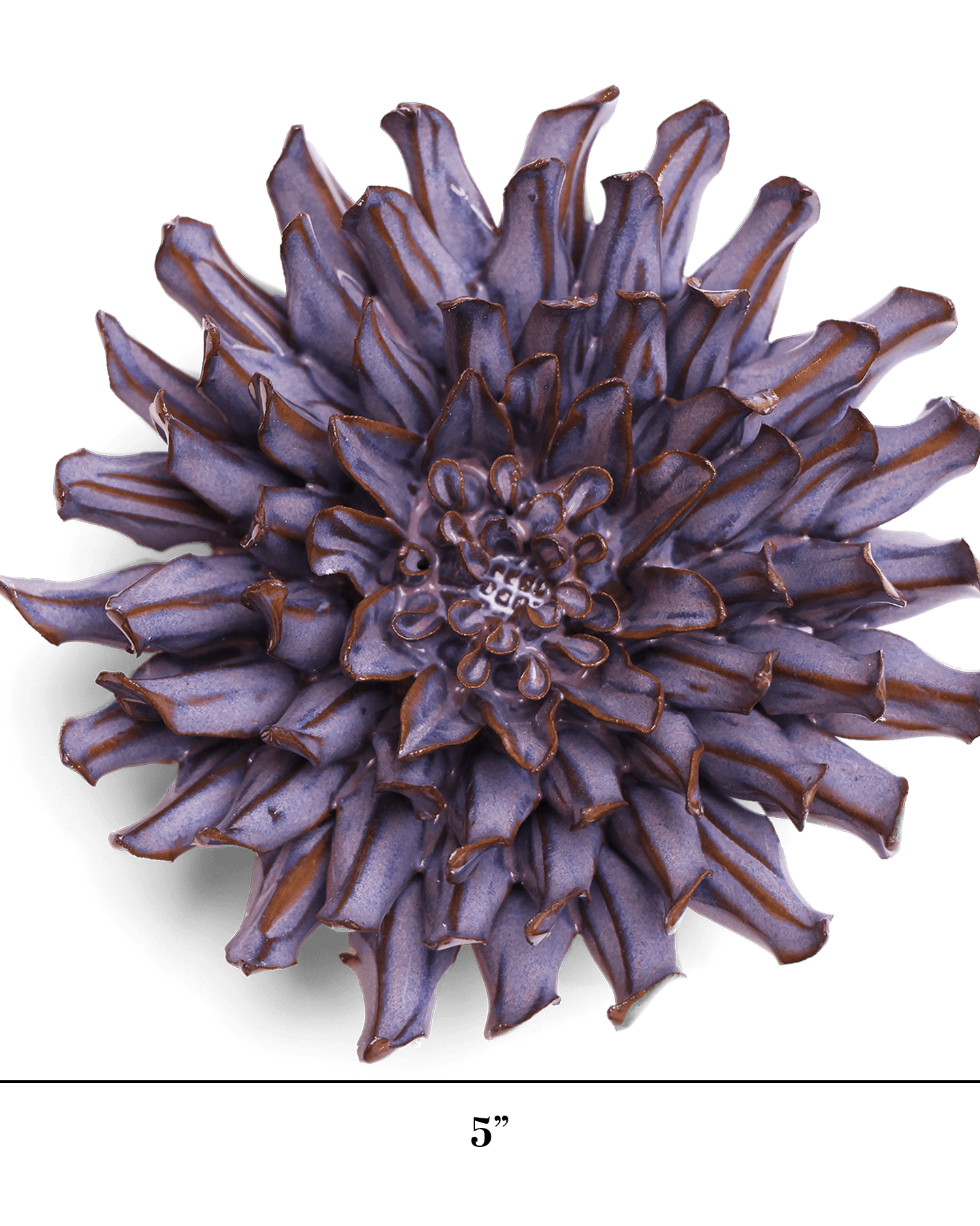 Japan Ceramic Flower Wall Art Lilac Spider Mum - Chive Ceramics Studio - Ceramic Flowers - Chive US