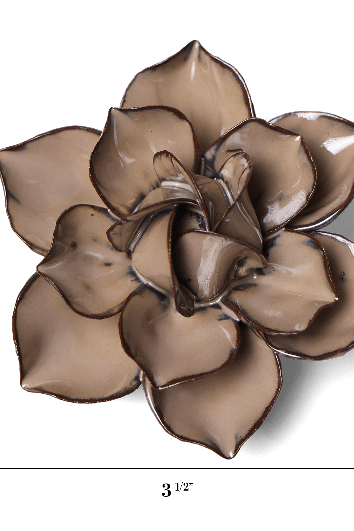 Japan Ceramic Flower Wall Art Brown Cactus Flower - Chive Ceramics Studio - Ceramic Flowers - Chive US