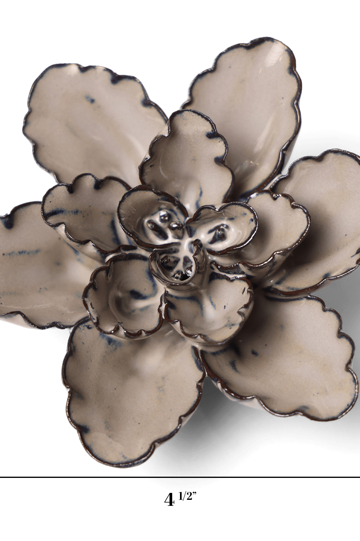 Japan Ceramic Flower Wall Art Ecru Cactus Flower - Chive Ceramics Studio - Ceramic Flowers - Chive US