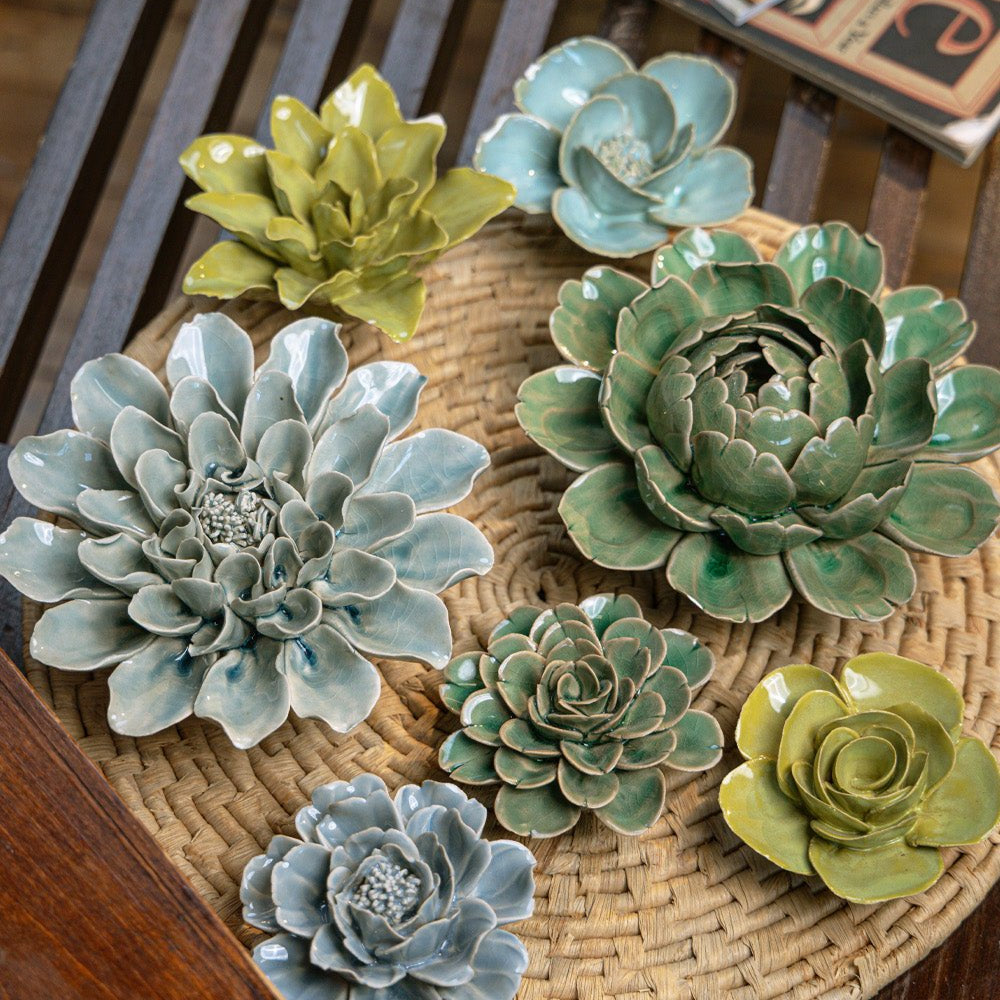 Yorkshire - 7 Piece Set - Chive Ceramics Studio - Ceramic Flower Sets - Chive Ceramics Studio