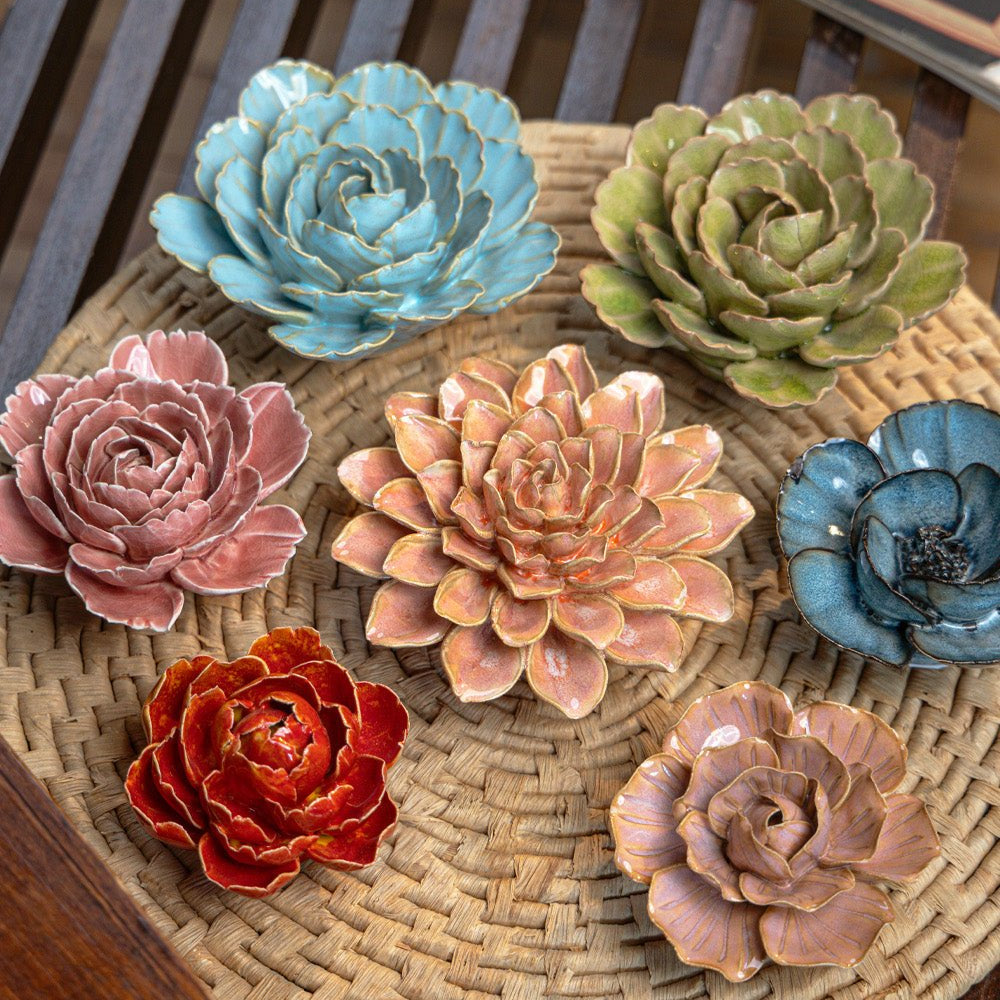 Villandry Gardens - 7 Piece Set - Chive Ceramics Studio - Ceramic Flower Sets - Chive Ceramics Studio