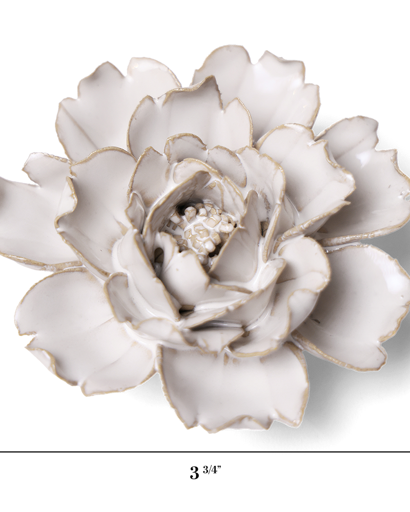 Coastal | Ivory Rose - Chive Ceramics Plant Studio - Ceramic Flowers - Chive Ceramics Plant Studio