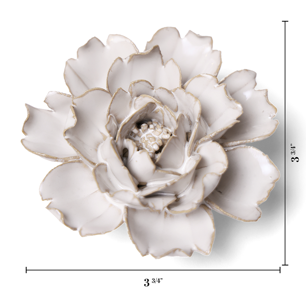 Coastal | Ivory Rose - Chive Ceramics Plant Studio - Ceramic Flowers - Chive Ceramics Plant Studio