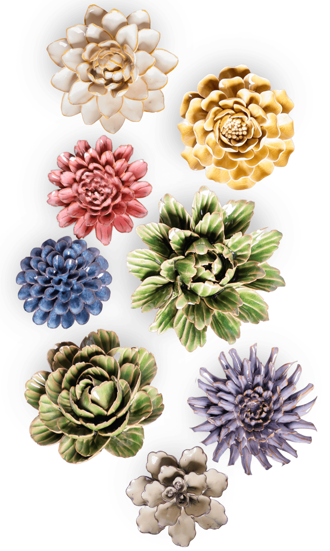 New Haven - 14 Piece Curated Set - Chive Ceramics Studio - Ceramic Flower Sets - Chive Ceramics Studio