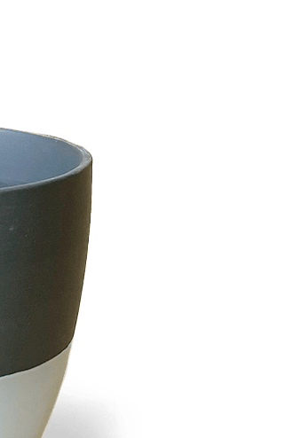 Dyad Porcelain Modern Indoor Plant Pot With Saucer | 3 & 5 inches - Chive Ceramics Studio - Pots - Chive Ceramics Studio