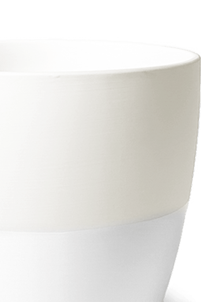 Dyad Porcelain Modern Indoor Plant Pot With Saucer | 3 & 5 inches - Chive Ceramics Studio - Pots - Chive Ceramics Studio
