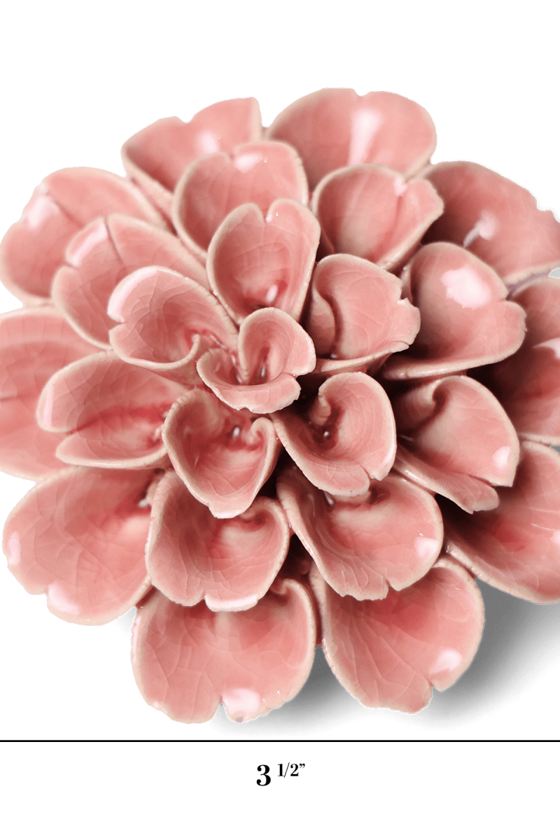 Champagne Pink Hydrangea - Chive Ceramics Studio - Ceramic Flowers - Chive Ceramics Studio
