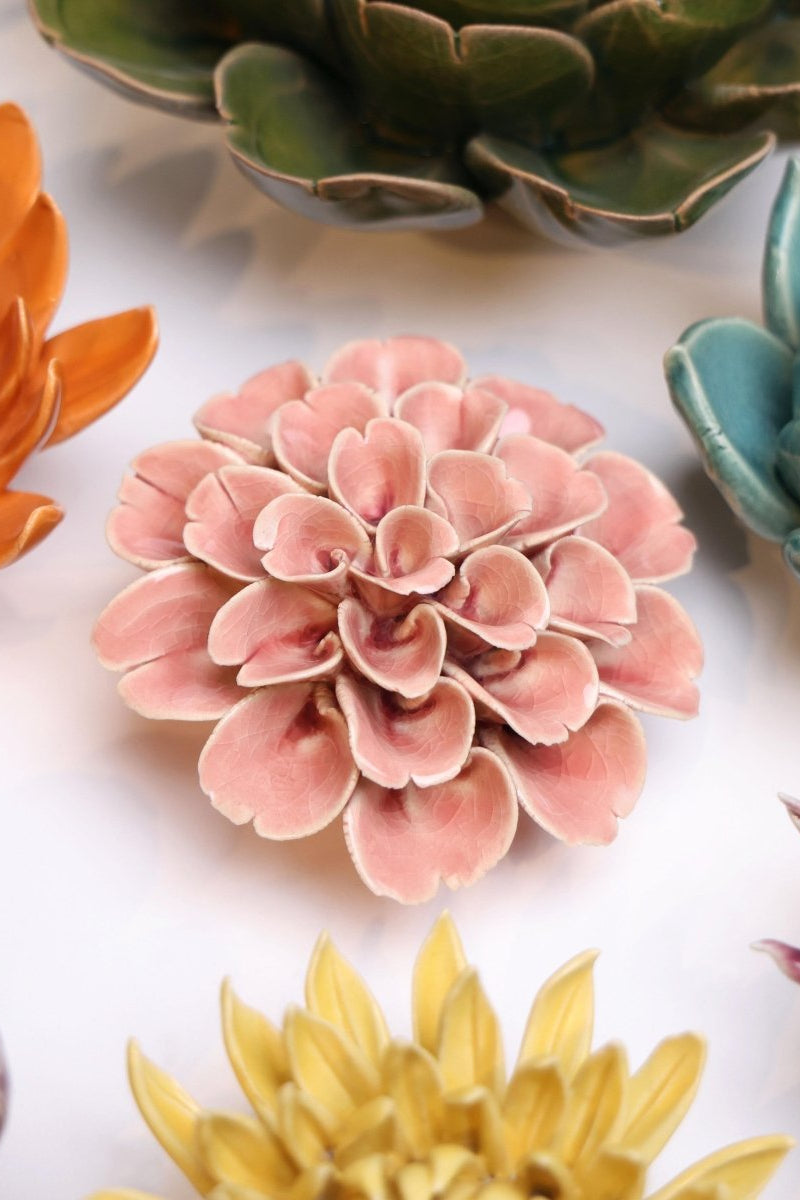 Champagne Pink Hydrangea - Chive Ceramics Studio - Ceramic Flowers - Chive Ceramics Studio