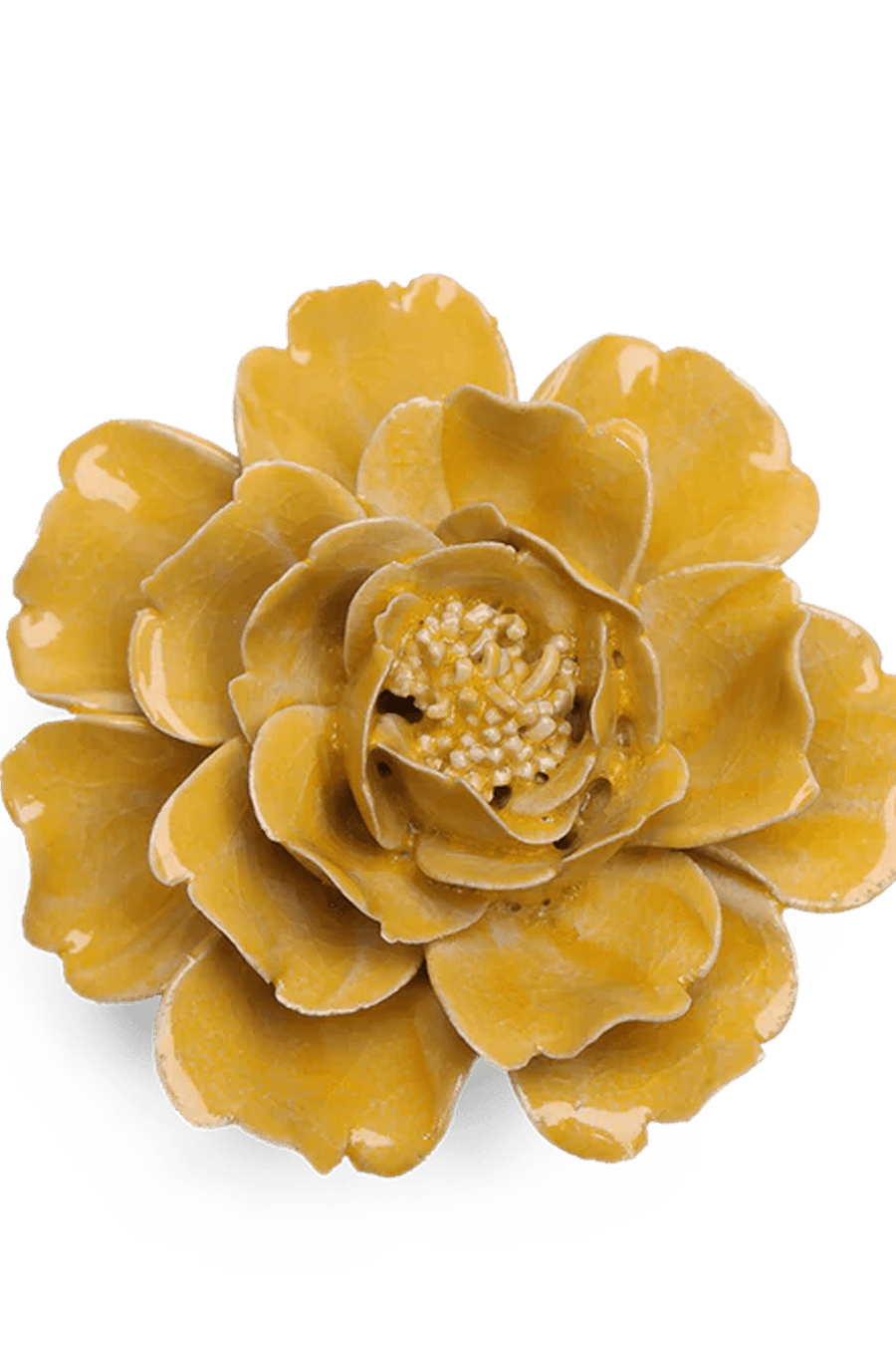 EG07 Burnt Yellow Rose - Chive Ceramics Studio - Ceramic Flowers - Chive Ceramics Studio