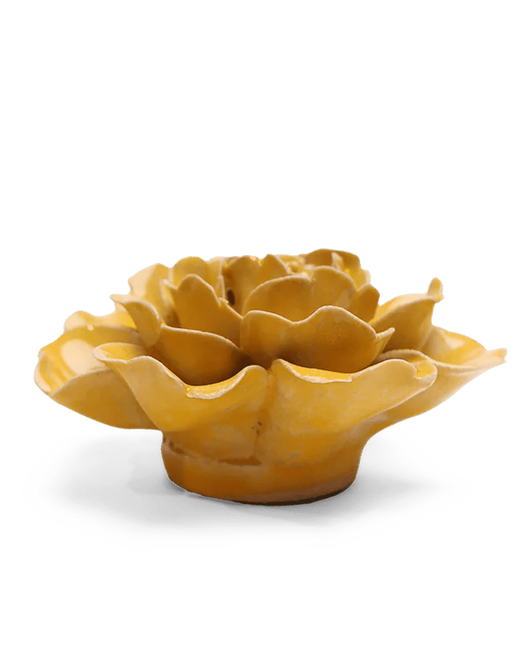 EG07 Burnt Yellow Rose - Chive Ceramics Studio - Ceramic Flowers - Chive Ceramics Studio