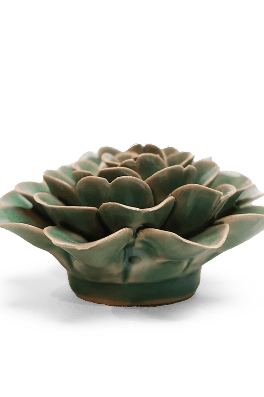 EG11 Jungle Green Tea Rose - Chive Ceramics Studio - Ceramic Flowers - Chive Ceramics Studio
