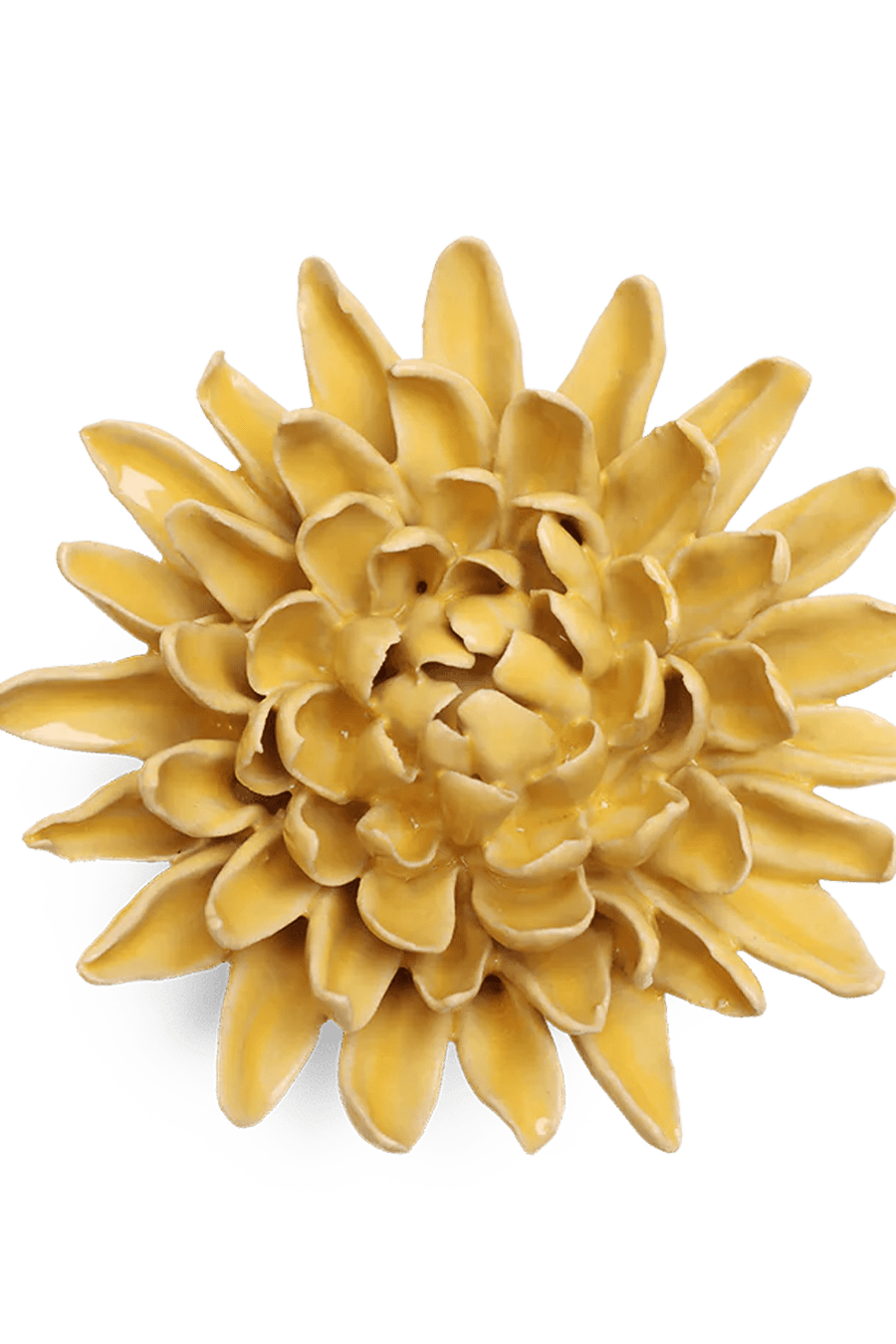 EG13 Buttercup Yellow Chrysanthemum - Chive Ceramics Studio - Ceramic Flowers - Chive Ceramics Studio
