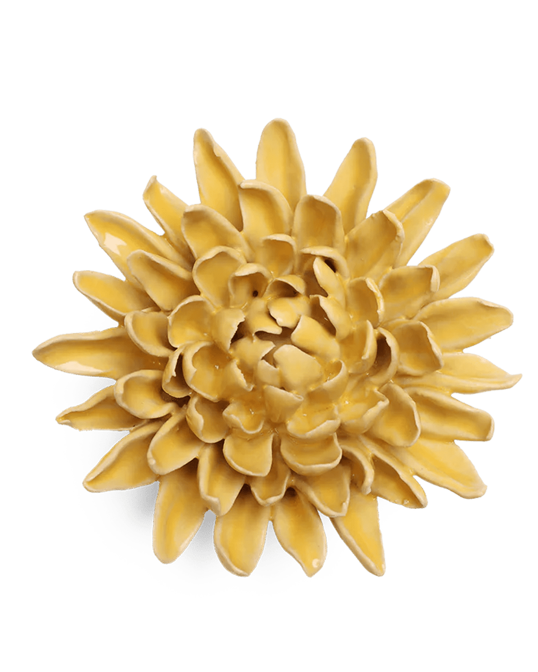 EG13 Buttercup Yellow Chrysanthemum - Chive Ceramics Studio - Ceramic Flowers - Chive Ceramics Studio