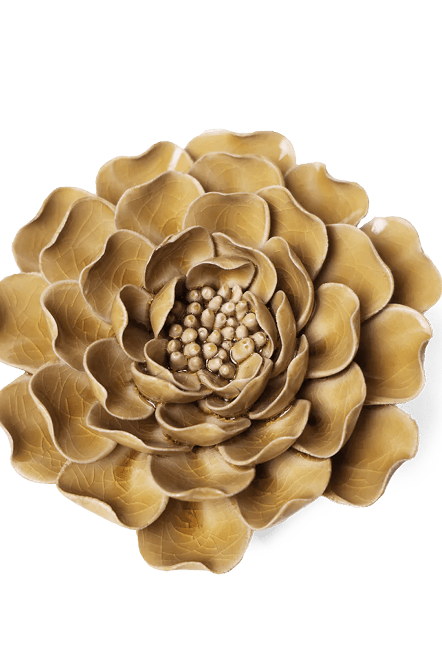 EG16 Caramel Charm Peony - Chive Ceramics Studio - Ceramic Flowers - Chive Ceramics Studio