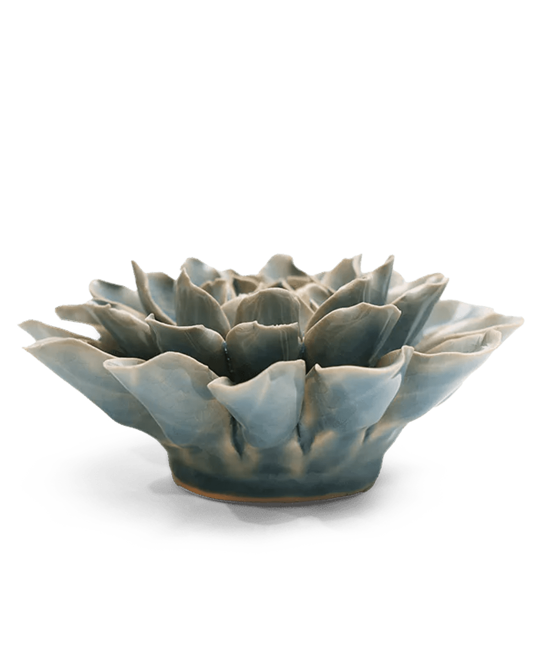 EG17 Powder Blue Aphrodite Dahlia - Chive Ceramics Studio - Ceramic Flowers - Chive Ceramics Studio