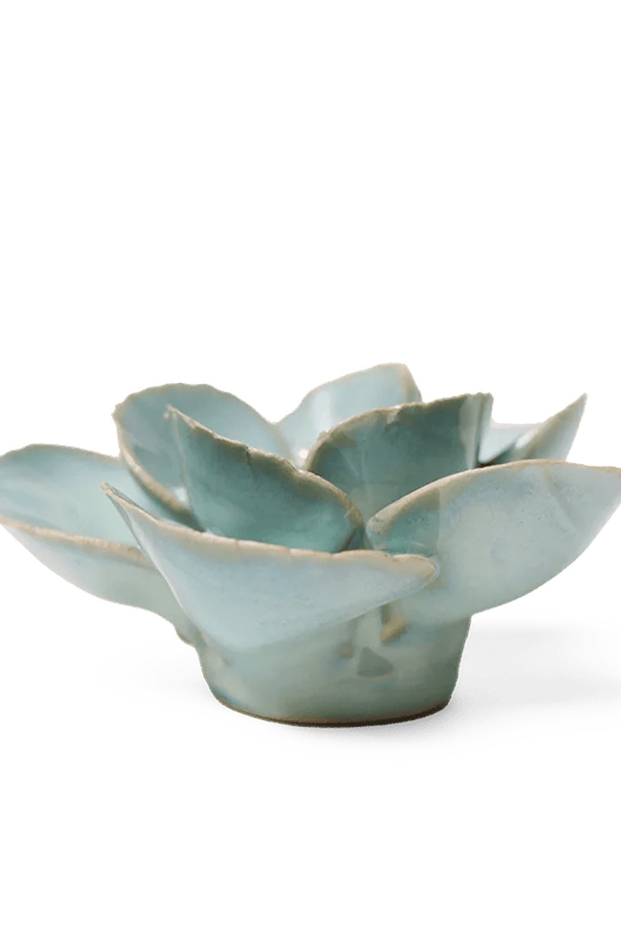 EG19 Milk Teal Poppy - Chive Ceramics Studio - Ceramic Flowers - Chive Ceramics Studio