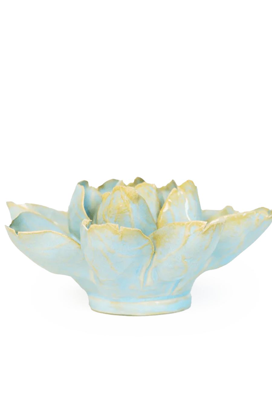 Robin's Egg Blue Aurora Water Lily - Chive Ceramics Studio - Ceramic Flowers - Chive Ceramics Studio