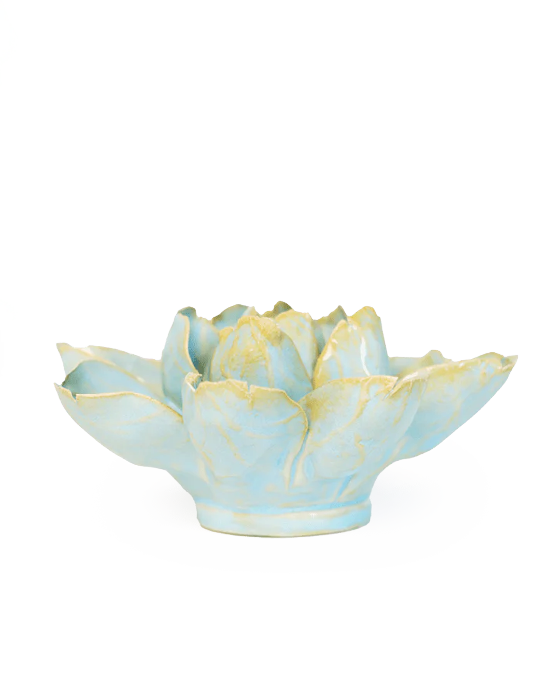 Robin's Egg Blue Aurora Water Lily - Chive Ceramics Studio - Ceramic Flowers - Chive Ceramics Studio