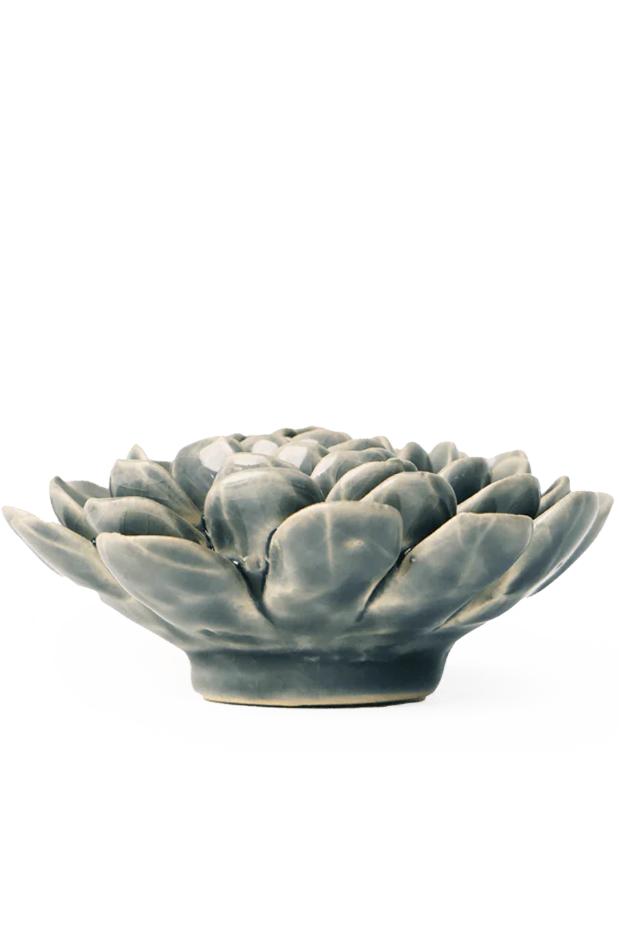 Pewter Blue Zinderella Zinnia - Chive Ceramics Studio - Ceramic Flowers - Chive Ceramics Studio