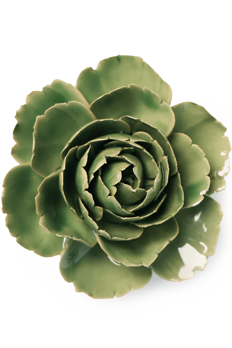 Jade Green English Rose - Chive Ceramics Studio - Ceramic Flowers - Chive Ceramics Studio