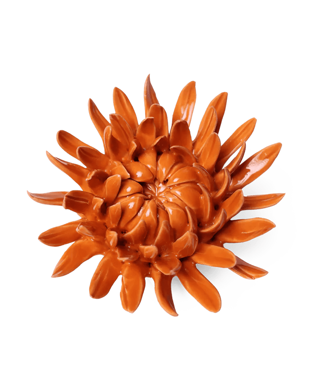 EG35 Orange Sarah Mum - Chive Ceramics Studio - Ceramic Flowers - Chive Ceramics Studio