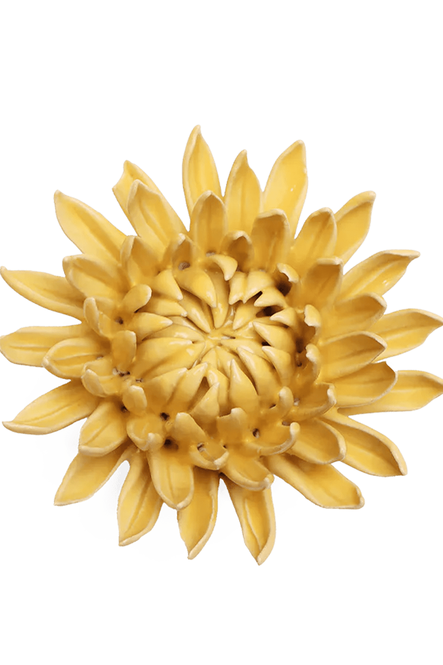 EG38 Canary Yellow Sarah Mum - Chive Ceramics Studio - Ceramic Flowers - Chive Ceramics Studio