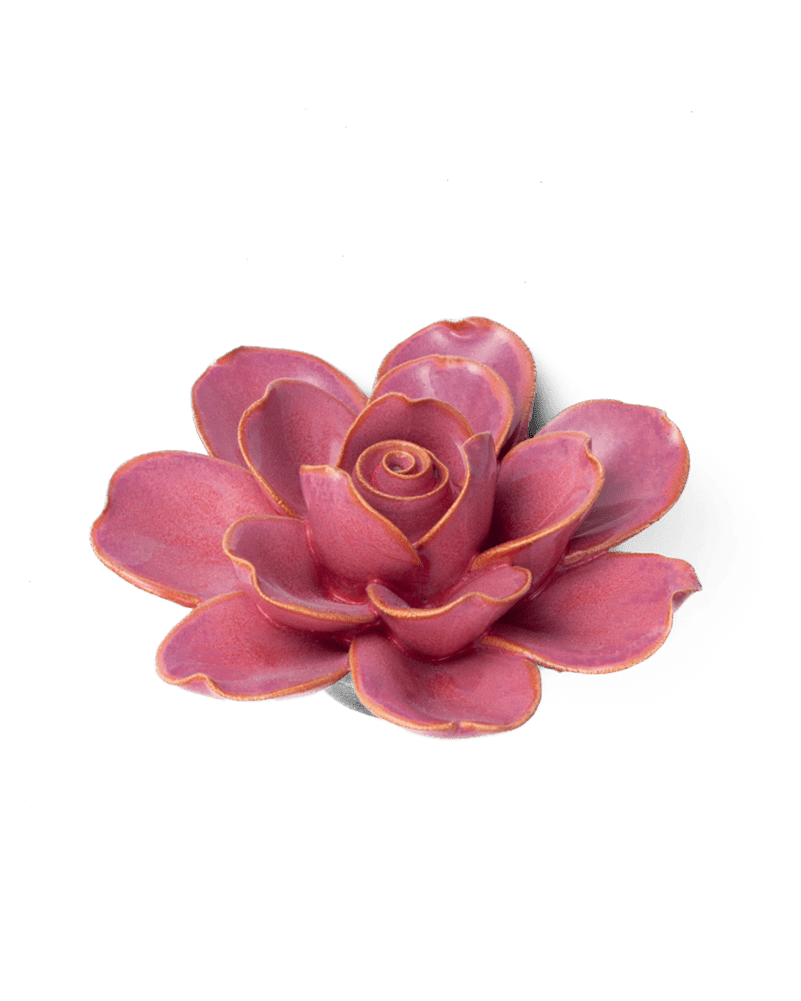 FR09 Blush Pink Tahitian Gardenia - Chive Ceramics Studio - Ceramic Flowers - Chive Ceramics Studio