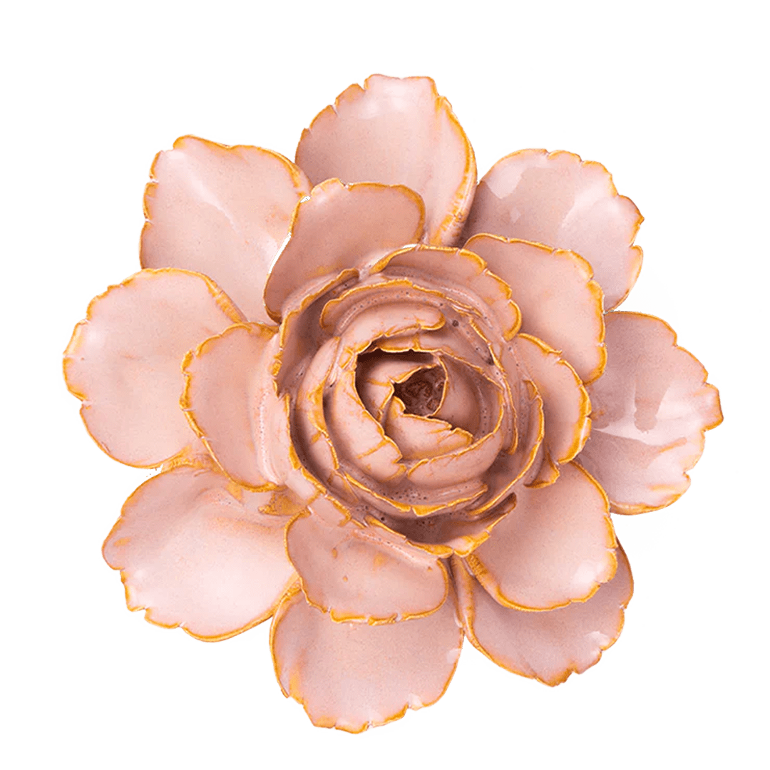 FR01 Rose Pink Camellia - Chive Ceramics Studio - Ceramic Flowers - Chive Ceramics Studio
