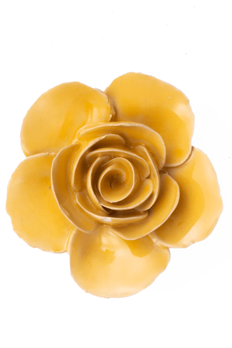 France Ceramic Flower Wall Art Yellow Ranunculus - Chive Ceramics Studio - Ceramic Flowers - Chive Ceramics Studio