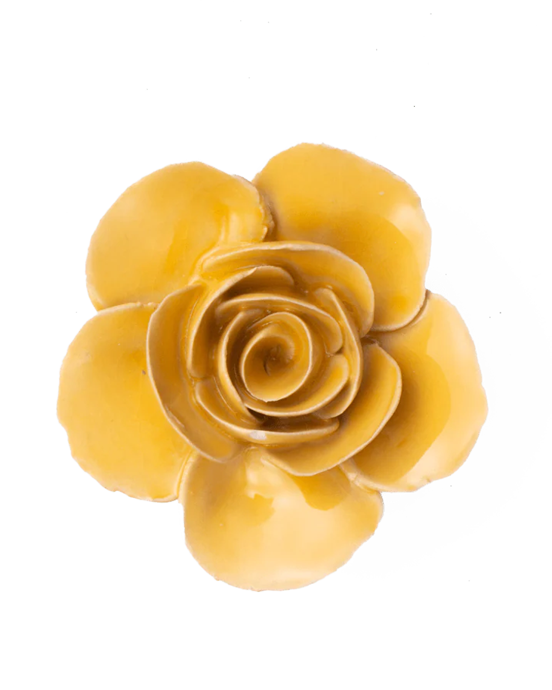 France Ceramic Flower Wall Art Yellow Ranunculus - Chive Ceramics Studio - Ceramic Flowers - Chive Ceramics Studio