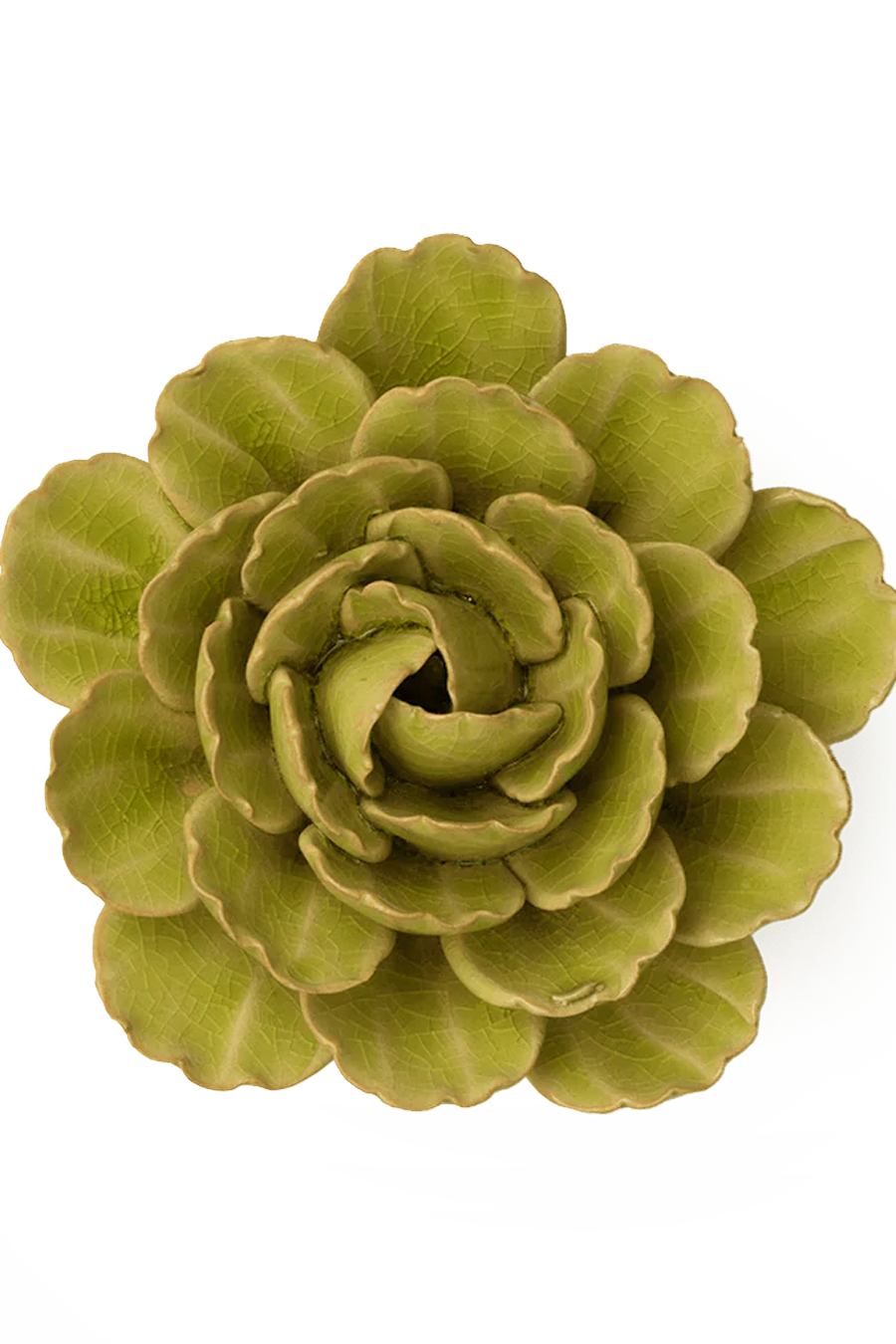 France Ceramic Flower Wall Art Green Peony - Chive Ceramics Studio - Ceramic Flowers - Chive Ceramics Studio