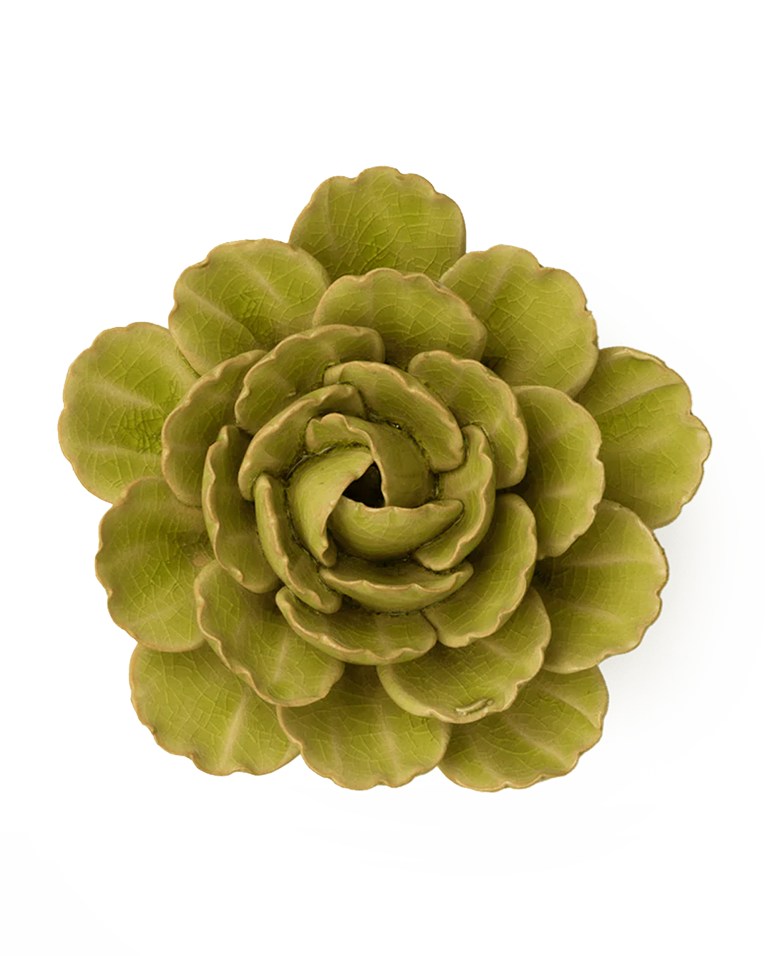 France Ceramic Flower Wall Art Green Peony - Chive Ceramics Studio - Ceramic Flowers - Chive Ceramics Studio