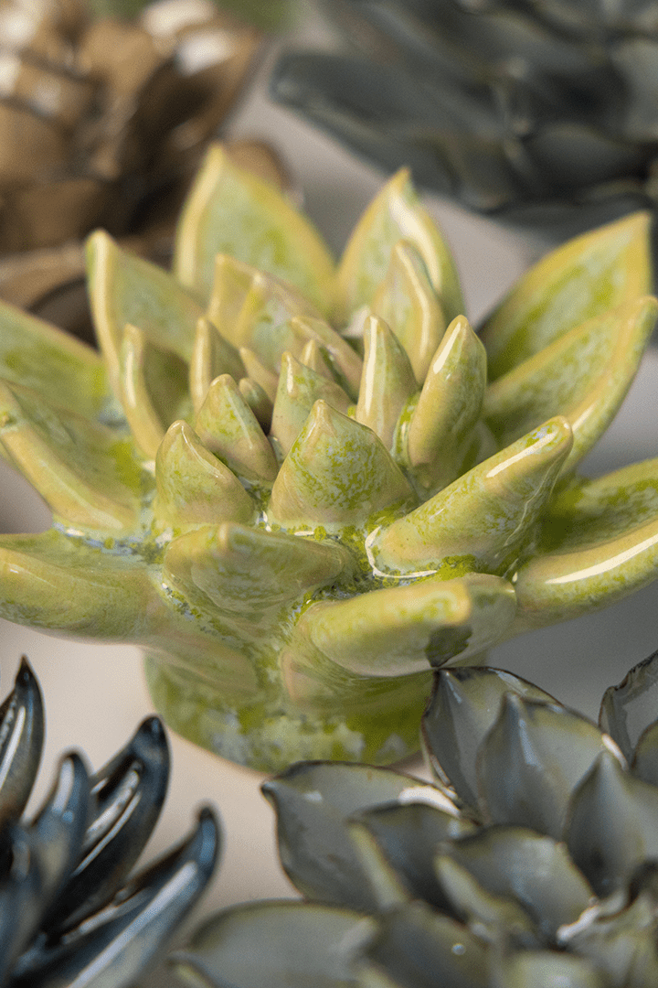 Japan Ceramic Flower Green Succulent - Chive Ceramics Studio - Ceramic Flowers - Chive US