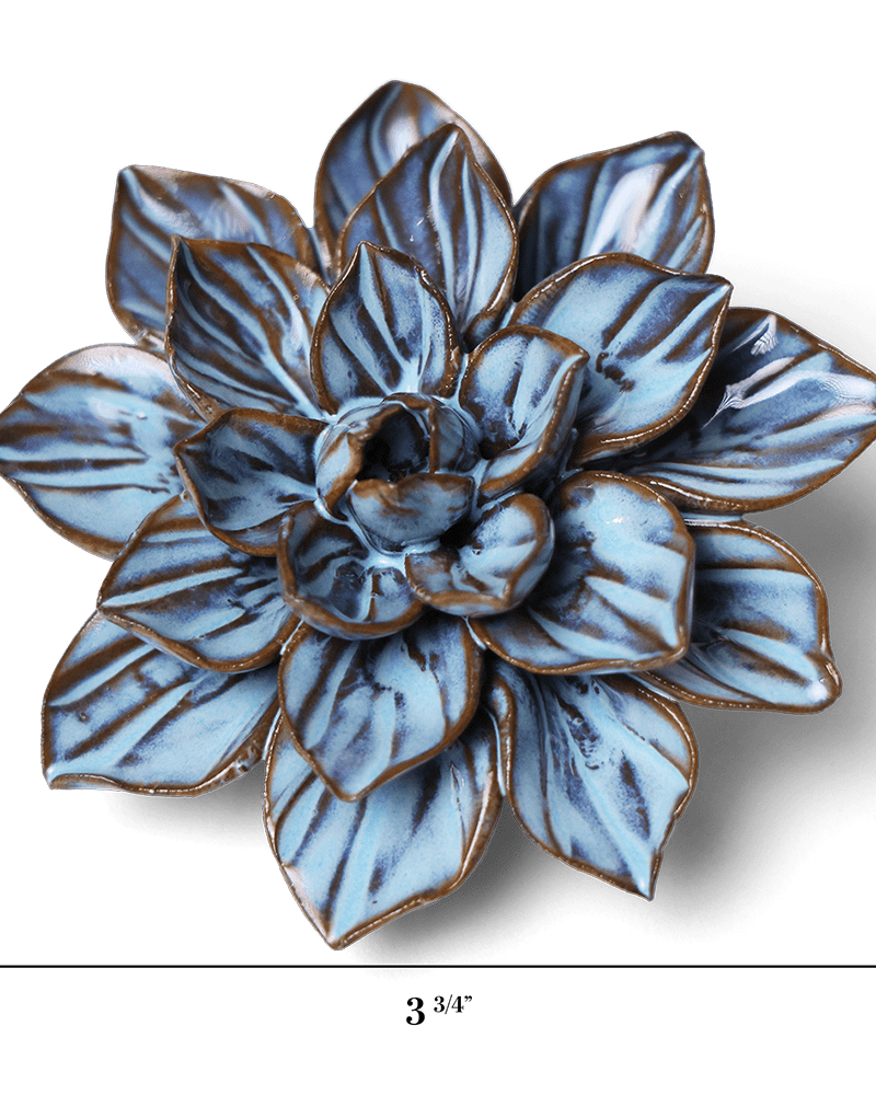 Japan Ceramic Flower Wall Art Blue Aster - Chive Ceramics Studio - Ceramic Flowers - Chive US