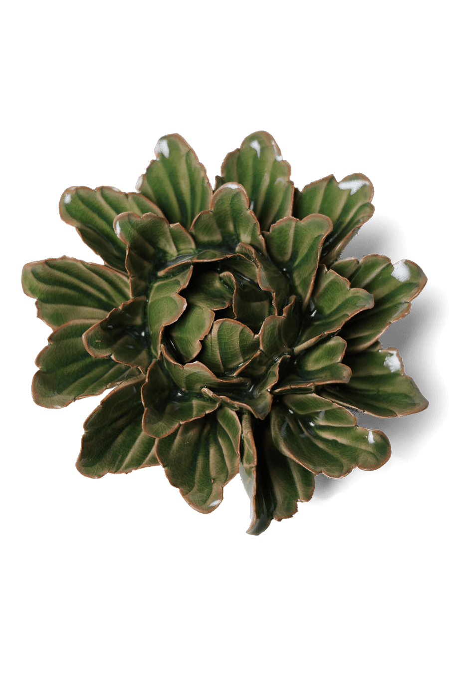 JA26 Avocado Green Sorbet Peony - Chive Ceramics Studio - Ceramic Flowers - Chive Ceramics Studio