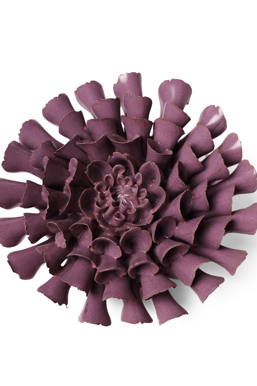 JA02 Violet Blue Cornel Dahlia - Chive Ceramics Studio - Ceramic Flowers - Chive Ceramics Studio