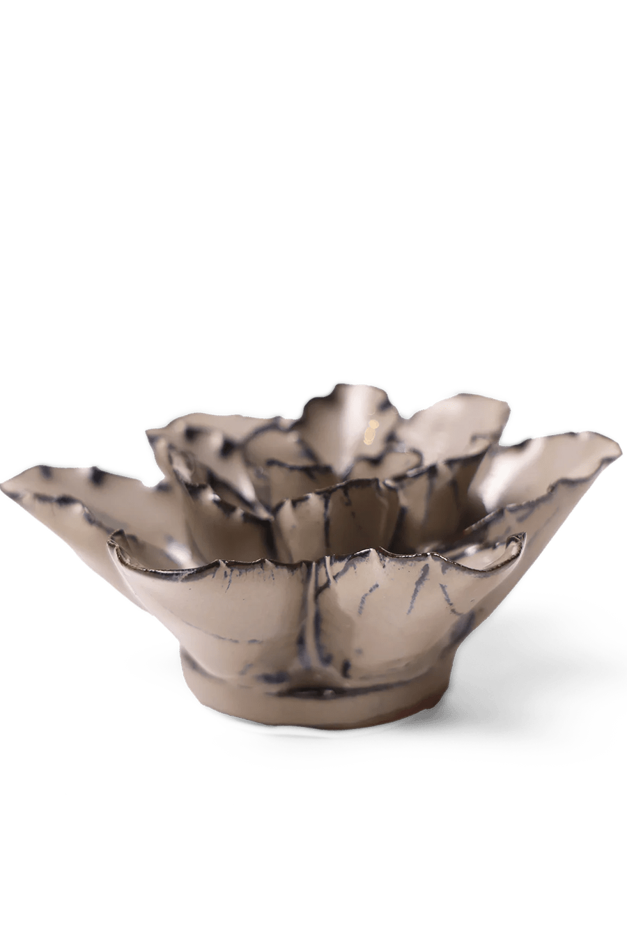 JA05 Latte Empress Lotus - Chive Ceramics Studio - Ceramic Flowers - Chive Ceramics Studio