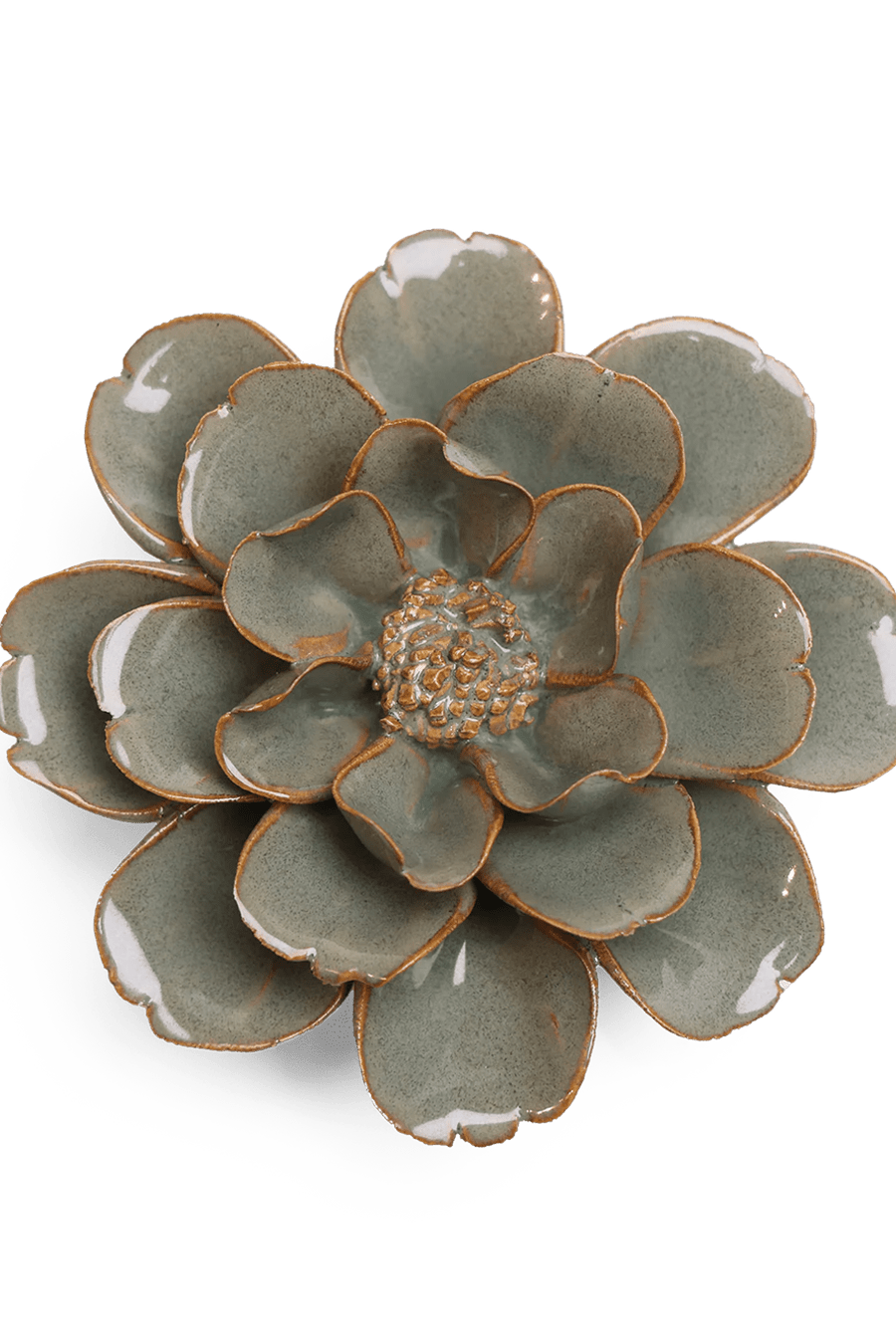 JA13 Moss Grey Oxeye Daisy - Chive Ceramics Studio - Ceramic Flowers - Chive Ceramics Studio