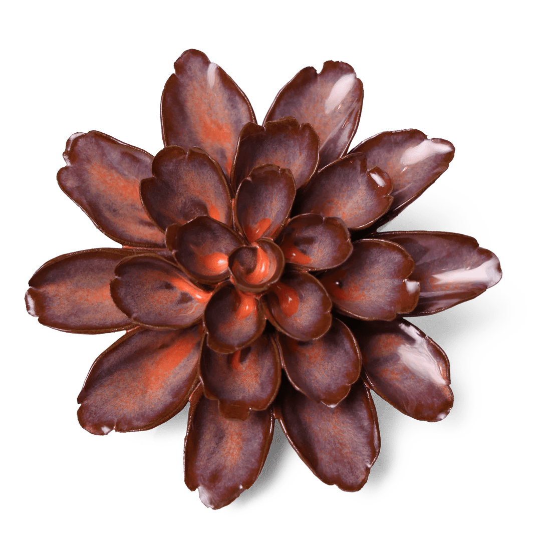 JA19 Peach Mocha Cornflower - Chive Ceramics Studio - Ceramic Flowers - Chive Ceramics Studio