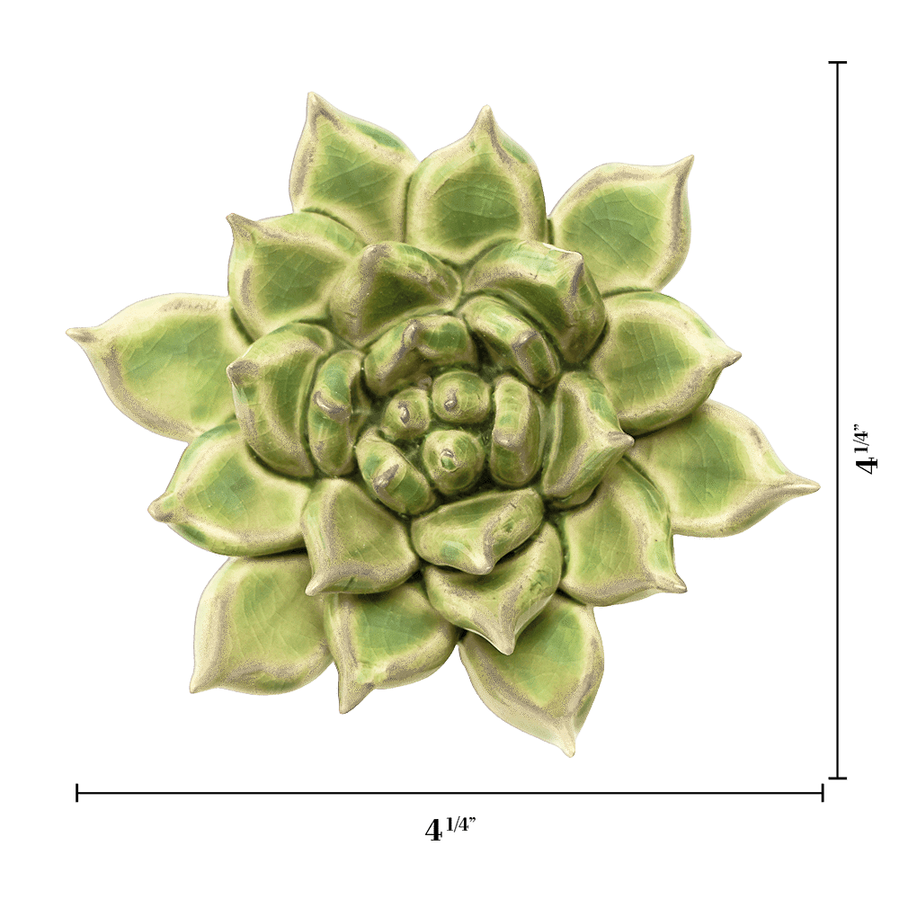 JA20 Pea Green Ghost Succulent - Chive Ceramics Studio - Ceramic Flowers - Chive Ceramics Studio