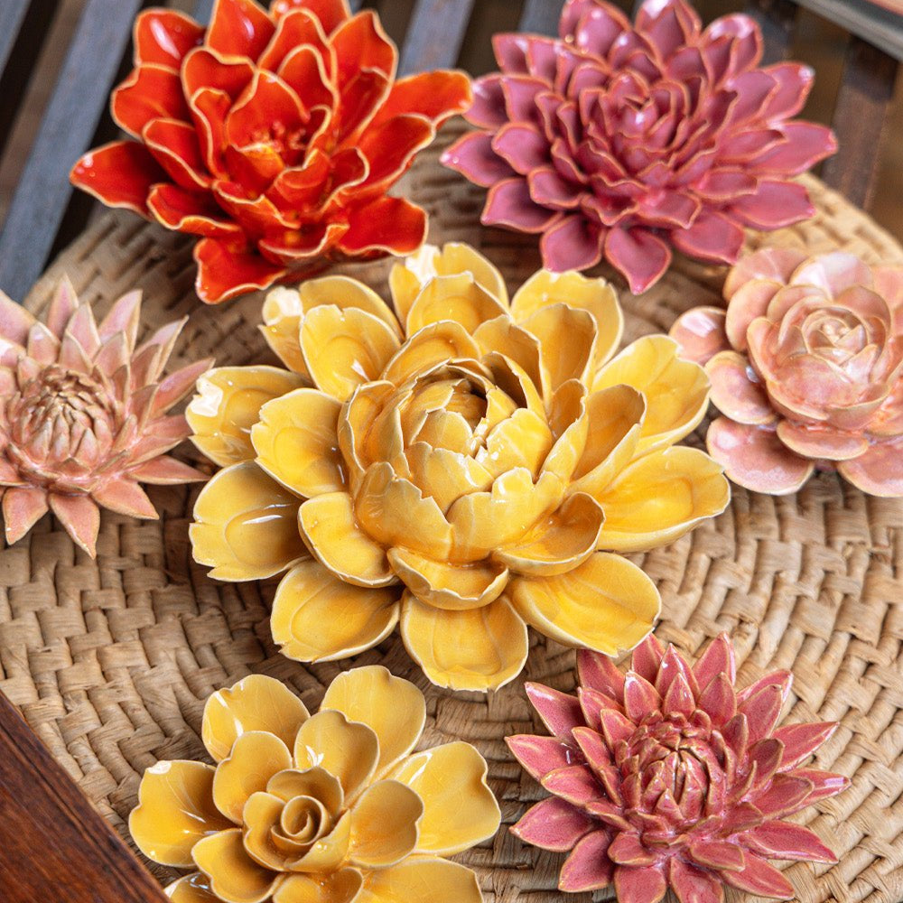 Monet's Garden - 7 Piece Set - Chive Ceramics Studio - Ceramic Flower Sets - Chive Ceramics Studio