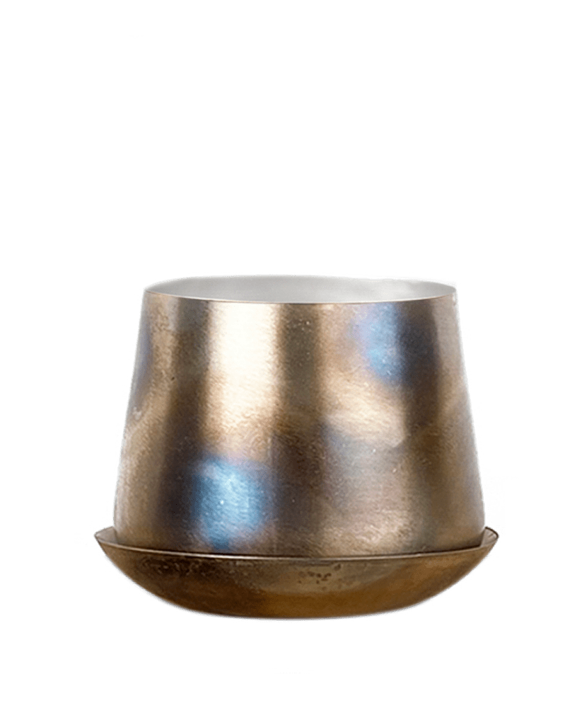 Joe Metal Pot With Drainage Hole - Chive Ceramics Studio - Pots - Chive US