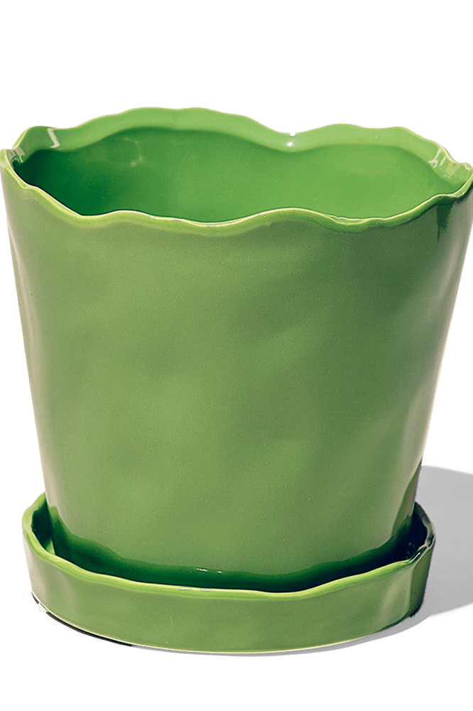 Tika Ceramic Pot & Saucer Set With Drainage - Chive Ceramics Studio - Pots - Chive Ceramics Studio