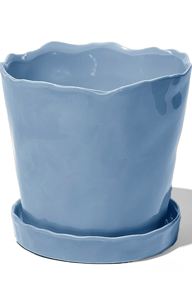 Tika Ceramic Pot & Saucer Set With Drainage - Chive Ceramics Studio - Pots - Chive Ceramics Studio