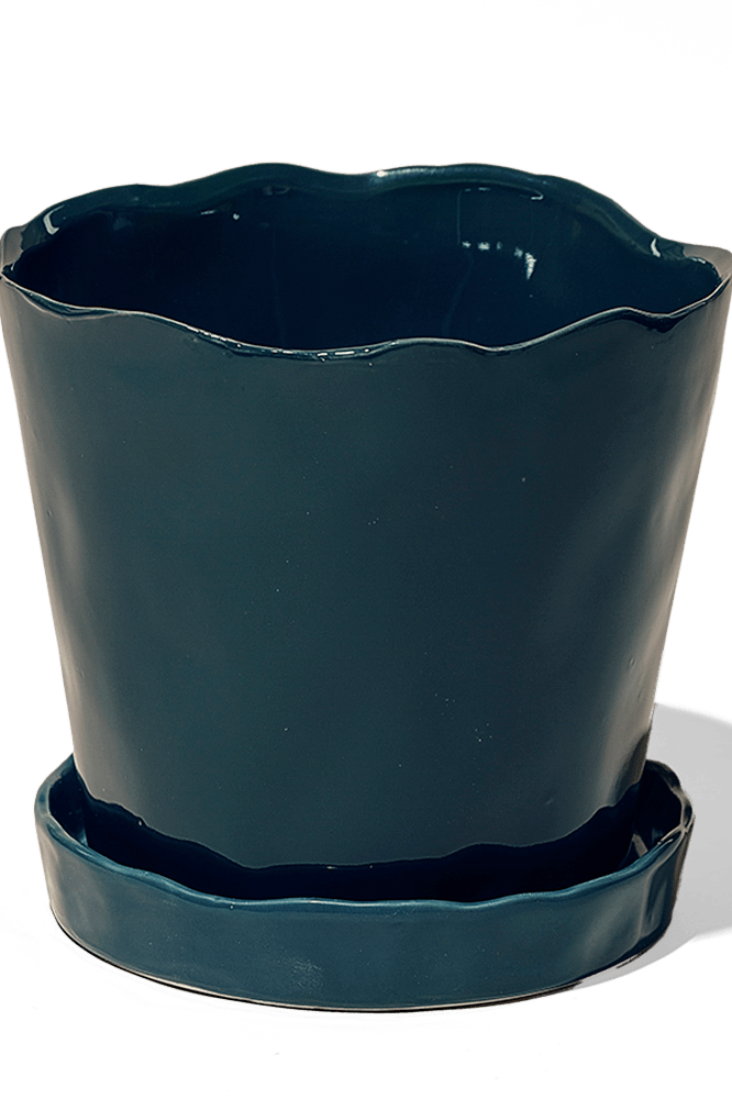 Tika Ceramic Pot & Saucer Set With Drainage - Chive Ceramics Studio - Pots - Chive Ceramics Studio
